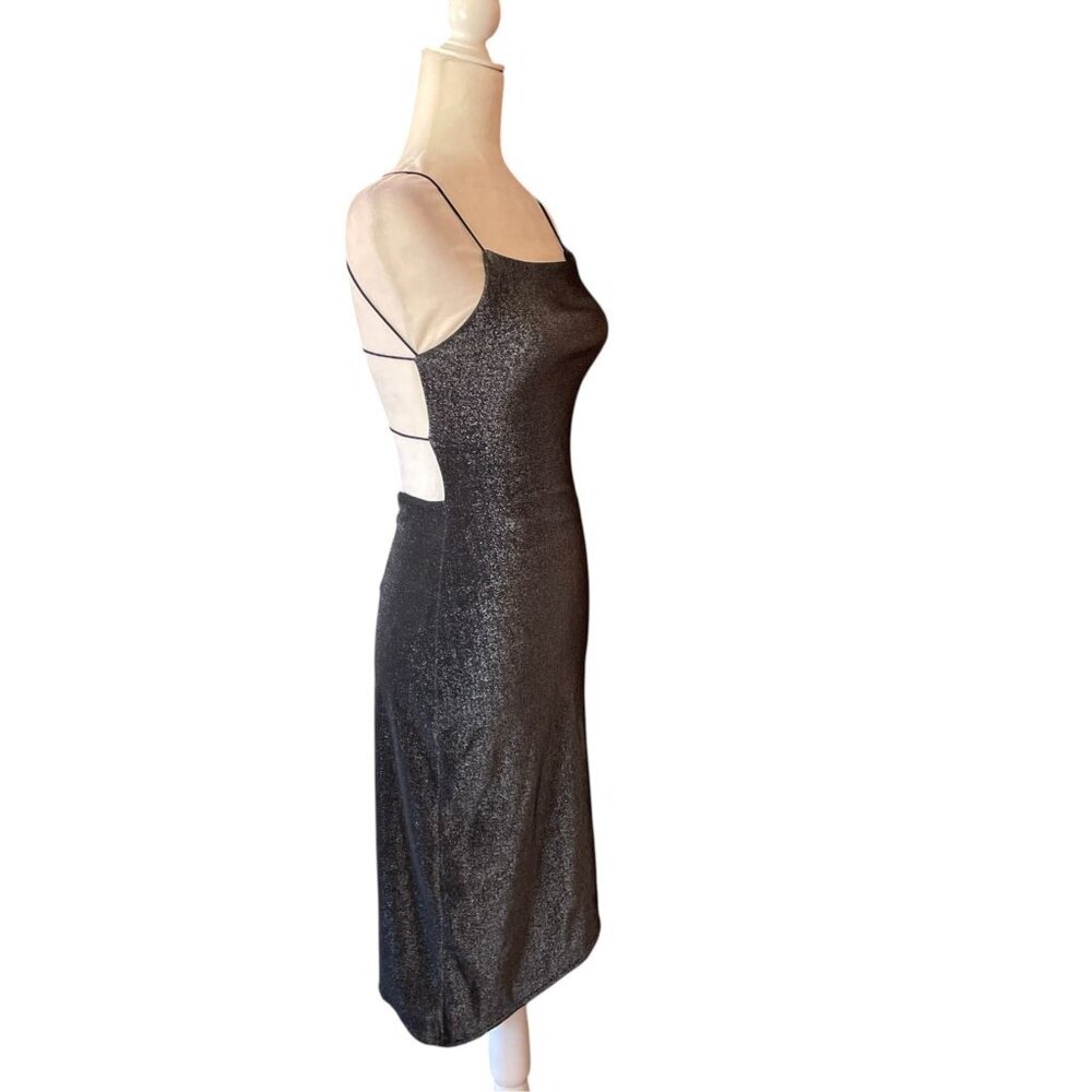 Vintage City Triangles Y2K Metallic Dress Clubwear 2000's Prom SZ S